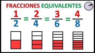 FRACCIONES EQUIVALENTES Super fácil [upl. by Enalda716]