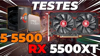 Ryzen 5 5500  RX 5500 XT TESTES EM GAMES 2024 [upl. by Terrijo958]