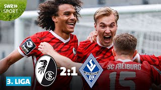 3 Liga 55MeterTraumtor Sieg für Freiburg II gegen Waldhof  SWR Sport [upl. by Tacita]