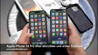 Apple iPhone 14 Pro Max einrichten und erster Eindruck [upl. by Slifka]