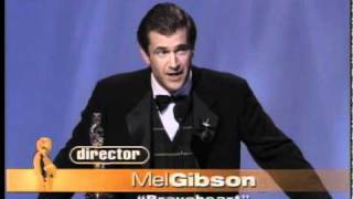 Mel Gibson ‪winning the Oscar® for Directing [upl. by Eesak]