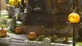 Dept 56 Halloween Village Display  Final Scream Amusment Park [upl. by Ezar]