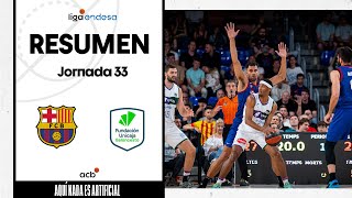 Barça  Unicaja 9192 RESUMEN  Liga Endesa 202324 [upl. by Marijo]