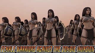 Women warriors against one million zombies Ultimate Epic Battle Simulator UEBS 2 [upl. by Gussi]