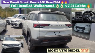 New Maruti Suzuki Brezza 2024 LXI BASE Variant Full Detailed Walkaround 👌🏻 834 Lakhs Brezza LXI [upl. by Demmy87]