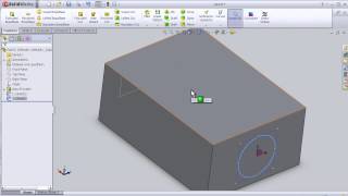 14 SolidWorks beginner TUTORIAL LOFTED CUT [upl. by Cronin]