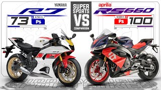 YAMAHA R7 VS APRILIA RS 660 EXTREMA 2023 [upl. by Nuahsad]