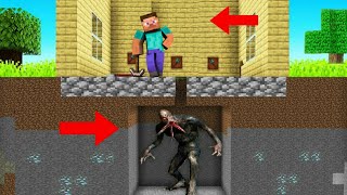 I Found SECRET MONSTER UNDER My MINECRAFT HOUSE [upl. by Jenesia]