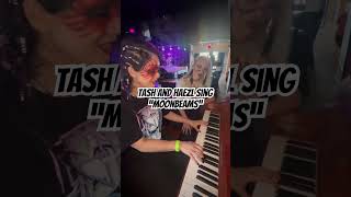 An impromptu piano version of “Moonbeams” sung by Tash and HAEZL ♥️ [upl. by Quin]