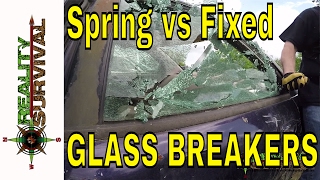 Urban Survival Tips Spring Loaded Punch VS Fixed Glass Breakers [upl. by Salomi332]