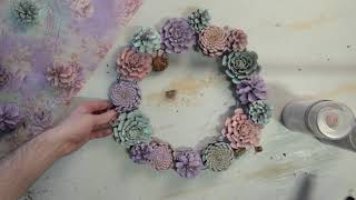 Crafty Creative Spring Pinecone Wreath [upl. by Anirtal]