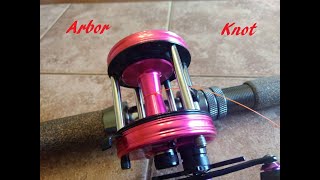 Arbor knot how to spool a baitcaster or spinning fishing reel [upl. by Lamson]