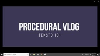 Procedural Vlog [upl. by Sams]