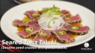 Seared Tuna Tataki  with Sesame Seeds amp Ponzu Sauce [upl. by Irish]