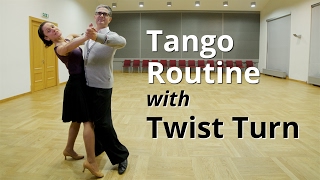 Tango Routine with Natural Twist Turn  Tango Figures [upl. by Ming]