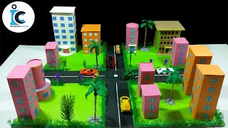 DIY Miniature Modern City With Origami PaperMini Eco City [upl. by Krenek]