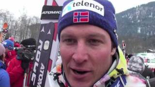 Aksel Lund Svindal discusses Audi FIS World Cup Skiers raising money for Haiti [upl. by Ambros179]