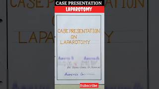 Community Case presentation on laparotomy 📚 laparotomy case presentationlaparotomy 📚 [upl. by Antonio]