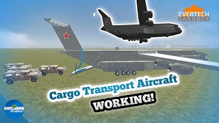 Huge Cargo Airplane in Evertech Sandbox that works [upl. by Ellinet]