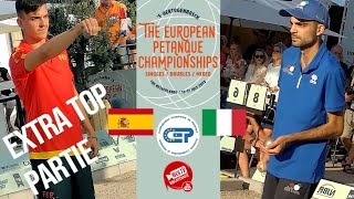 Extra TOP 👍 Finale du têteàtête ESPAGNE vs ITALIE  Championnat dEurope de pétanque 2022 [upl. by Bean2]