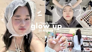 EXTREME glow up in KOREA for SUMMER 2024🍒 1000 skin treatments kpop nail artist haul etc [upl. by Lanfri998]