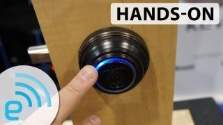 Handson with Kwikset and UniKeys Kevo keyless entry system  Engadget at CTIA 2013 [upl. by Yelsa]