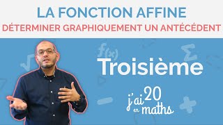 3ème  Fonction affine  Déterminer graphiquement un antécédent  Jai 20 en maths [upl. by Shieh25]