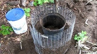 How to build a space saver compost bin with a wire cage [upl. by Aretha]