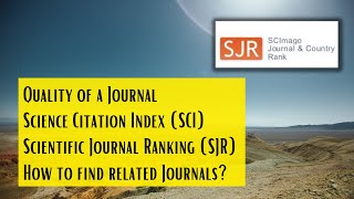 What is SCImago SJR  How to check quality of journal [upl. by Petua]