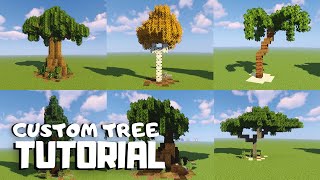 Minecraft How to Build Custom Trees Tutorial [upl. by Johnathan]