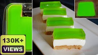 Condensed Milk and Biscuit Dessert  Layered Jelly Desert  Easy Dessert Recipes [upl. by Offen]