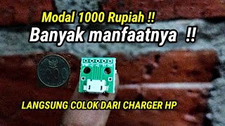 Modal Rp1000 Banyak Manfaatnya  Langsung Colok dari Charger HP [upl. by Alyehs]