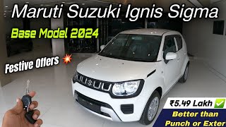 2024 Maruti Suzuki Ignis Sigma Base Model🔥  ignis Sigma price amp features 2024 Best car under 6 lakh [upl. by Ahsok391]