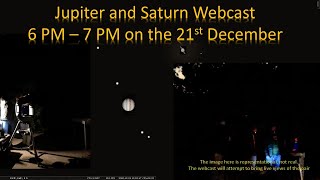 Great Conjunction of Jupiter and Saturn  Webcast on 21st December 2020 [upl. by Nnylekoorb]