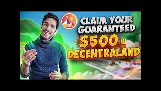 DECENTRALAND Best Private Method How Get 500 Without Deposit on Crypto AirDrop  2023 [upl. by Faith282]