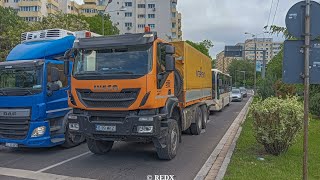 Autoutilitara Iveco Trakker B 89 MKZ tractând autobuzul MercedesBenz Citaro Euro 4 4767 [upl. by Acirej]