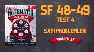 PROBLEMLER FASÄ°KÃœLÃœ SAYI PROBLEMLERÄ° TEST 4 SF 4647 NURETTÄ°N TOPRAK [upl. by Sakiv99]