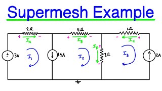 Supermesh Analysis Example Problem [upl. by Imray142]