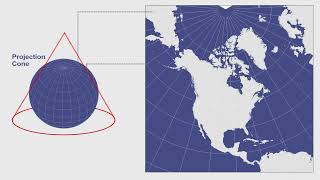 Conic Projection  Lambert Albers and Polyconic [upl. by Cavan]