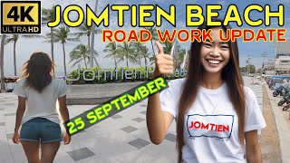 25 September Update of Jomtien Beach Road Work 2024 Pattaya Thailand [upl. by Ranilopa]