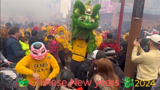 Chinese new year celebration in Chinatown Philadelphia 2024🐉🐲🧧🧨 [upl. by Meean137]