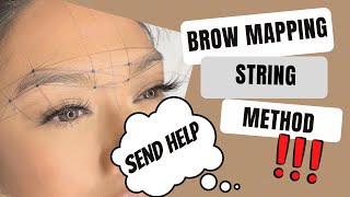 Stepbystep Brow mapping￼ For ombre powder brows using string method How to get even brows ￼ [upl. by Rosenzweig]