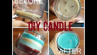 HOW TO Reuse leftover candle wax  DIY CANDLE [upl. by Letnoj]