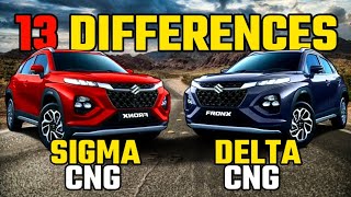 Maruti Fronx SIGMA CNG vs DELTA CNG Comparison 2023Fronx CNGFronx SIGMA vs DELTA CNG [upl. by Asserat]