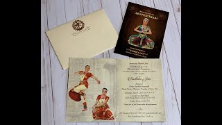 Bharatnatyam Arangetram Invitation card [upl. by Alano]