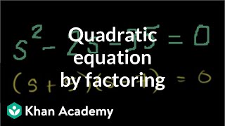 Solving a quadratic equation by factoring  Algebra II  Khan Academy [upl. by Bernie]