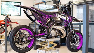 EPIC SUPERMOTO BIKE BUILD  KTM 125 EXC [upl. by Riannon]