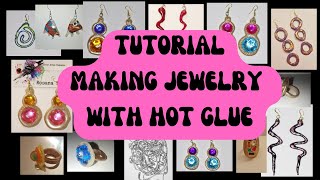 DIY  HOT GLUE JEWELRY TUTORIAL  MAKING EARRINGS FAST amp EASY [upl. by Goss]