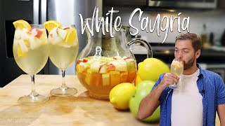 Authentic White Sangria Recipe  Summertime Cocktails [upl. by Deehahs]