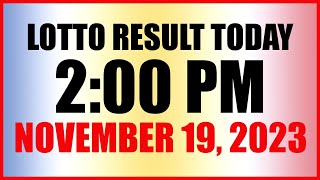 Lotto Result Today 2pm November 19 2023 Swertres Ez2 Pcso [upl. by Annibo790]